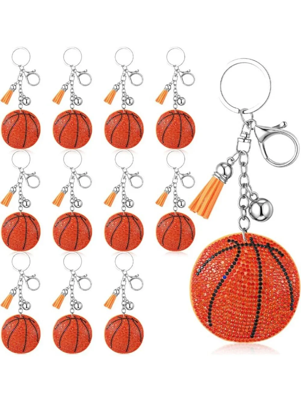 12 Pcs Sparkling Rhinestone Keychains for Women - Stylish Accessories & Gifts